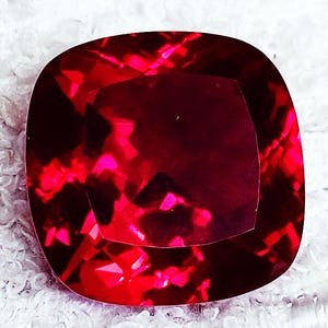 Prince Cut Natural Ruby 21.70 Ct Cushion Shape Loose Gemstone With Certificate