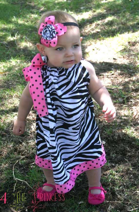 Items similar to zebra pillowcase dress infant dress toddler girls
