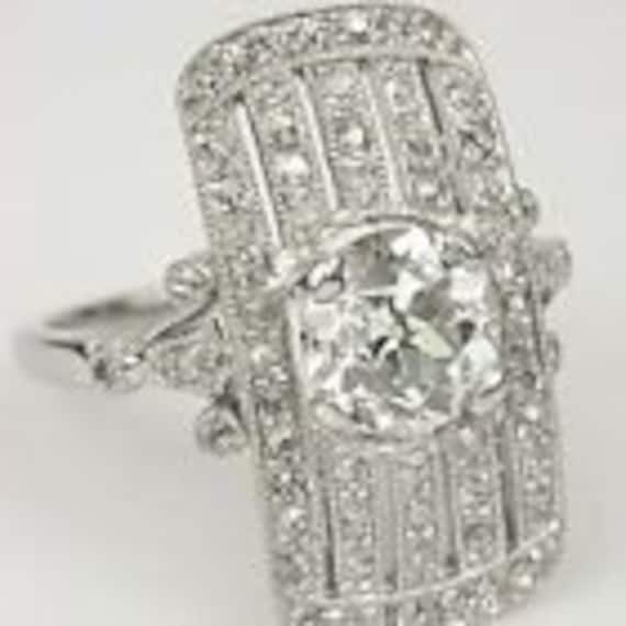 Vintage Art Deco Style Cocktail Ring