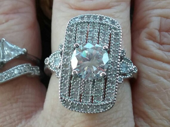 Art Deco Ring, Old European Cut Ring, Right Hand R