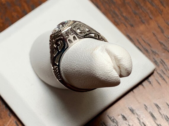Edwardian Style Engagement Ring, Filigree Engageme