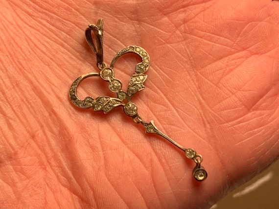Edwardian Era Pendant, Antique Paste Pendent, Edwa
