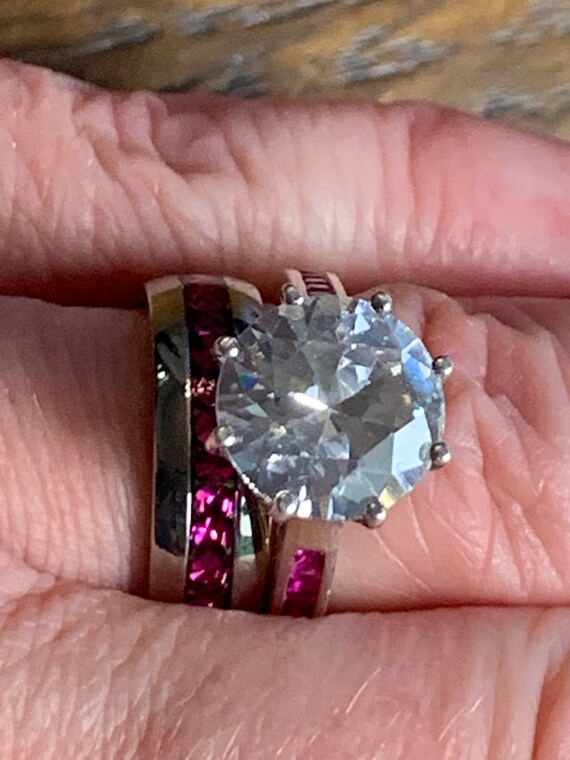 Vintage Engagement Ring, Ruby Engagement Ring, Rou