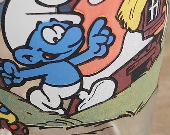 Papa Smurf glass