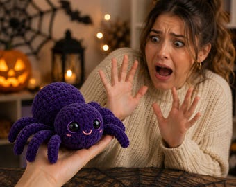 Crochet Spider Pattern: No-Sew Halloween Amigurumi (PDF Download