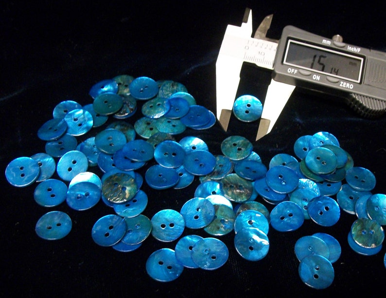Gorgeous! Now 2 hole 200 1932 Blue Shell Buttons