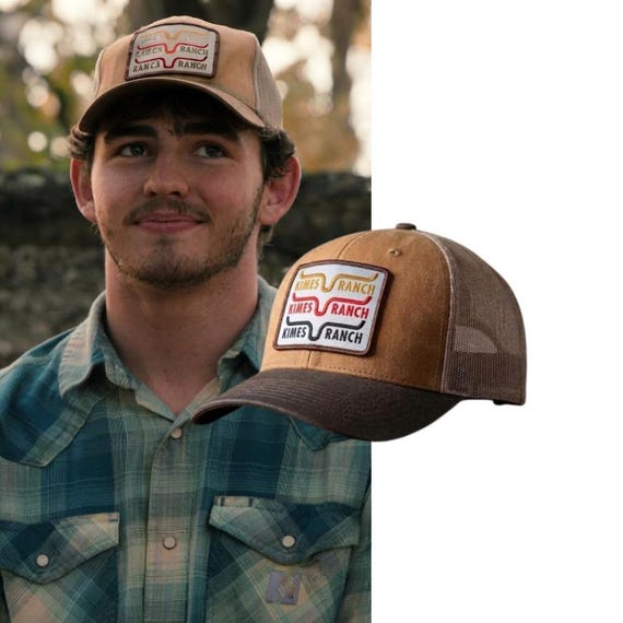 Finn Little Carter Dutton Ranch Cap 2026 | Handmade Western Trucker Cap Hat | Cowboy Mesh Snapback | Ranch Style Cap