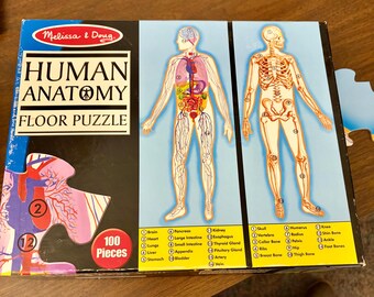 Melissa & Doug vloerpuzzel met menselijke anatomie - 100 stukjes