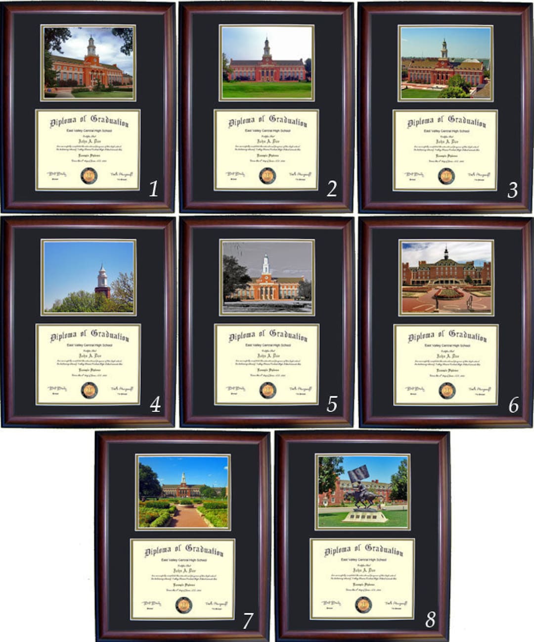 Oklahoma State Diploma Frame, Graduation Gift, Free Shipping Etsy