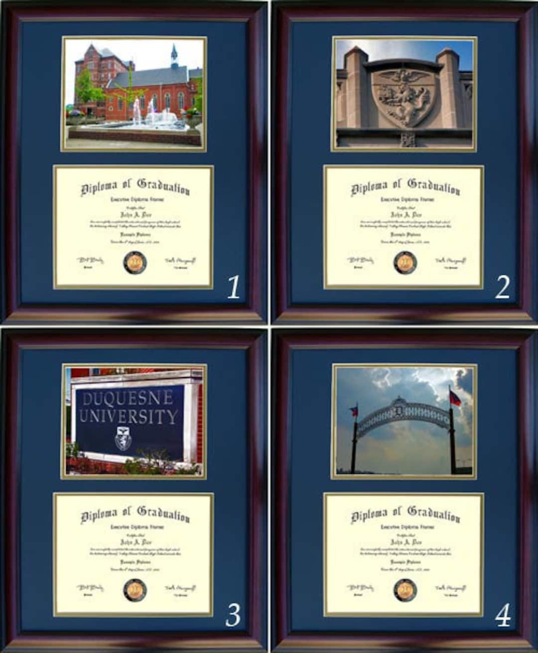 Duquesne Diploma Frame, Graduation Gift, Free Shipping Etsy