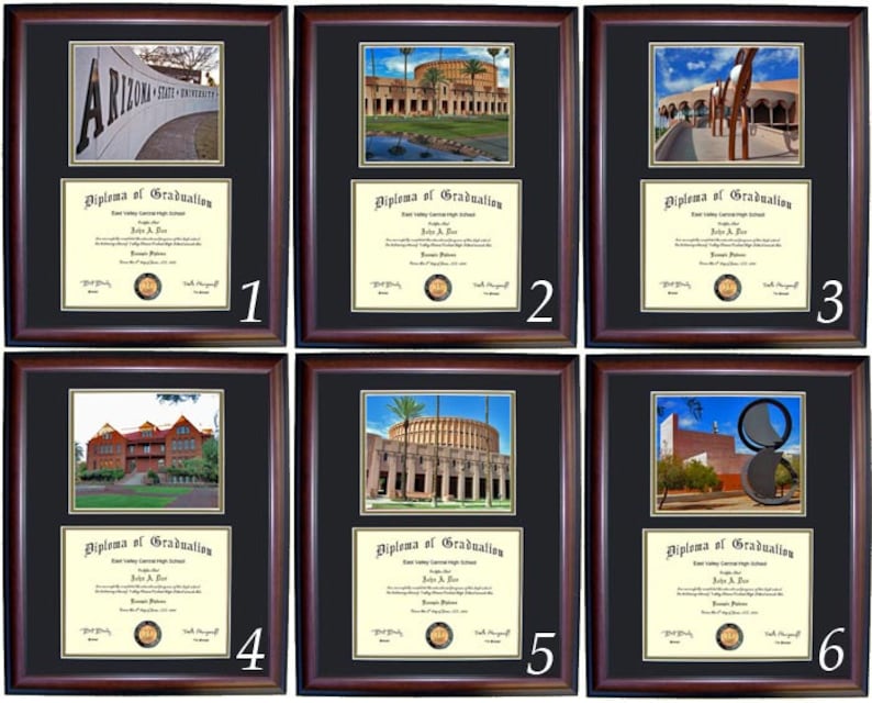 Arizona State Diploma Frame Sun Devils Graduation Gift Free Etsy