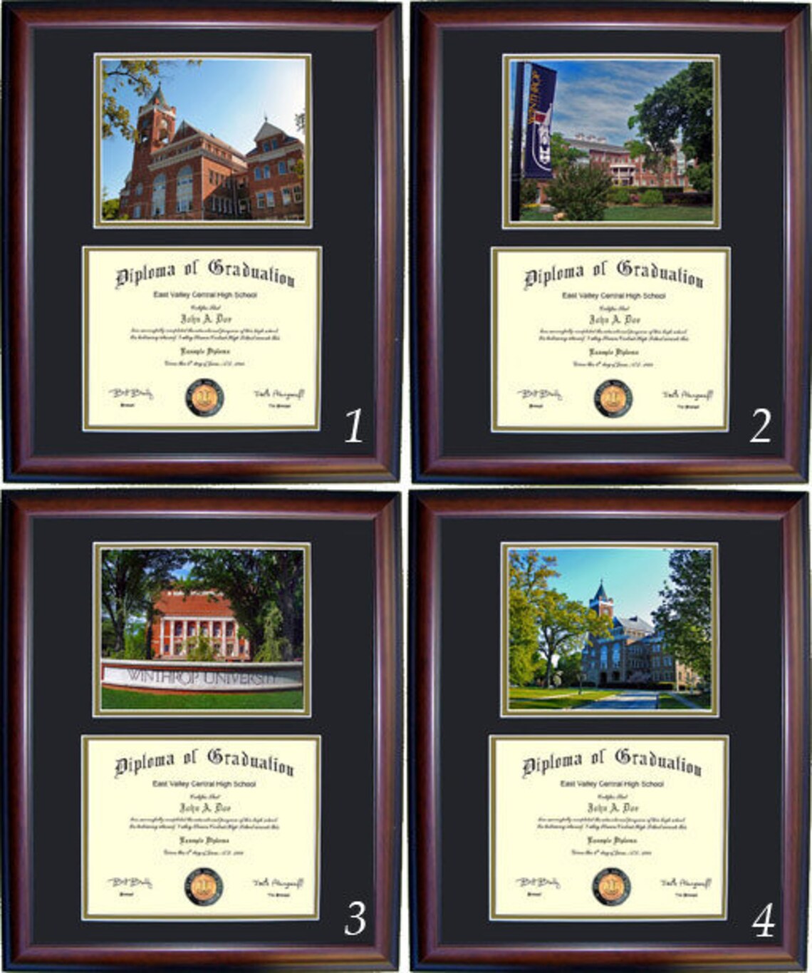 Winthrop Diploma Frame Graduation Gift Free Shipping Etsy
