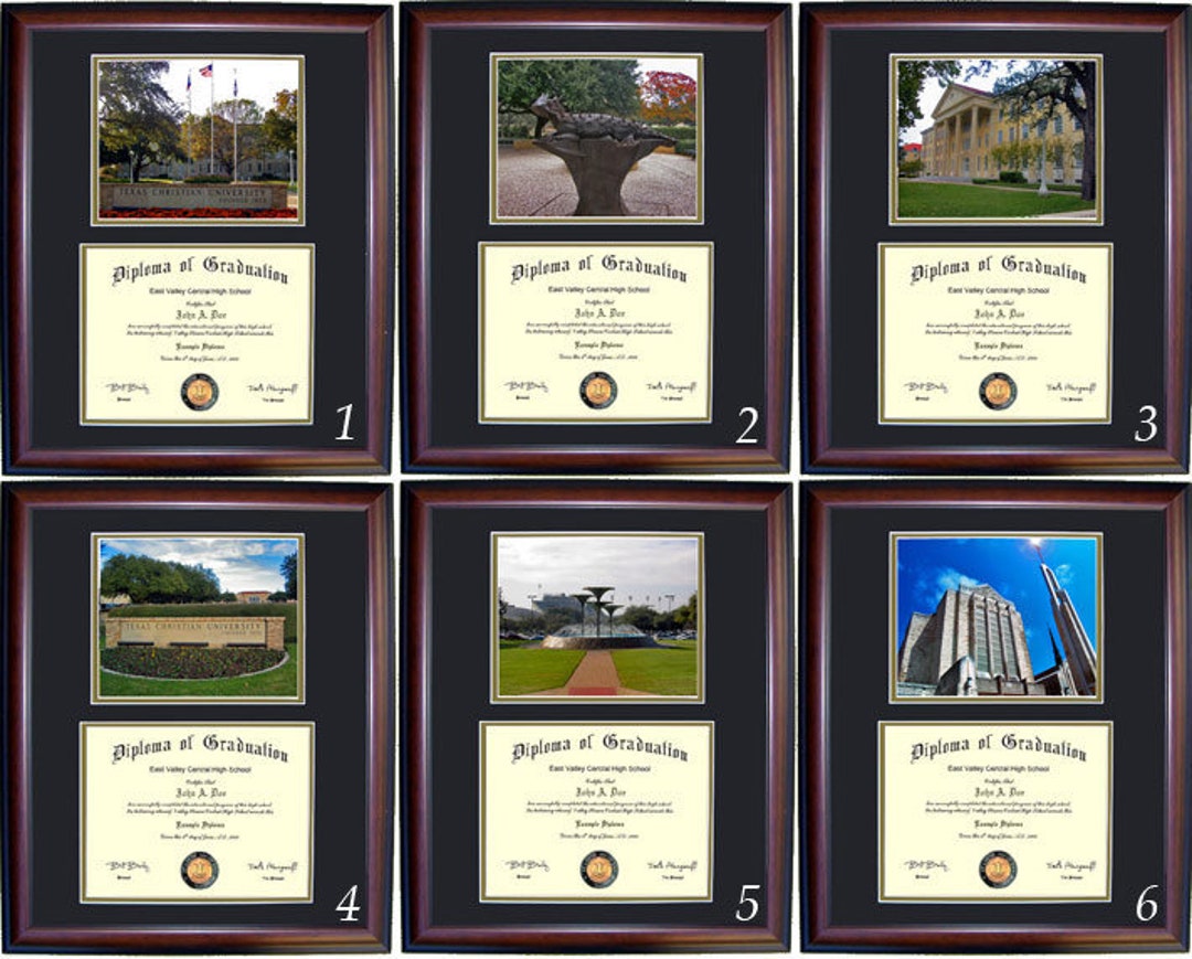 TCU Diploma Frame, Texas Christian Graduation Gift, Free Shipping Etsy