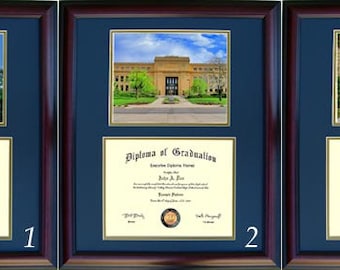 Kansas University Diploma Frame, Jayhawks Graduation Gift, Free Shipping