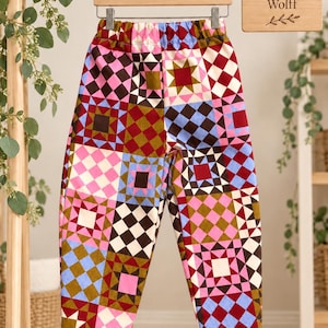 Colour Confetti Trousers – Bright Patchwork Denim Trousers for Toddlers and girls