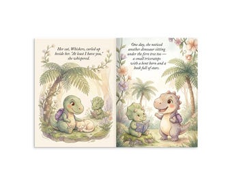 Álbum de fotos infantil personalizado - Conto de dinossauro - Isabelsaurus faz um amigo, Livro 2 da série