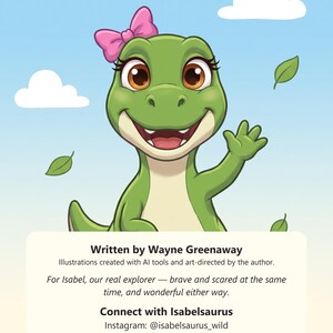 Isabelsaurus Goes to School | 8x11 Matte Hardcover Picture Book (170gsm Silk Paper) image 4