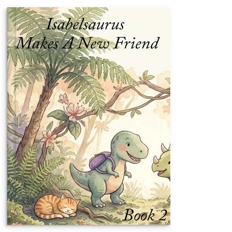 Custom Children's Photo Book - Dinosaur Tale - Isabelsaurus Makes a Friend, Book 2 in the Series image 5