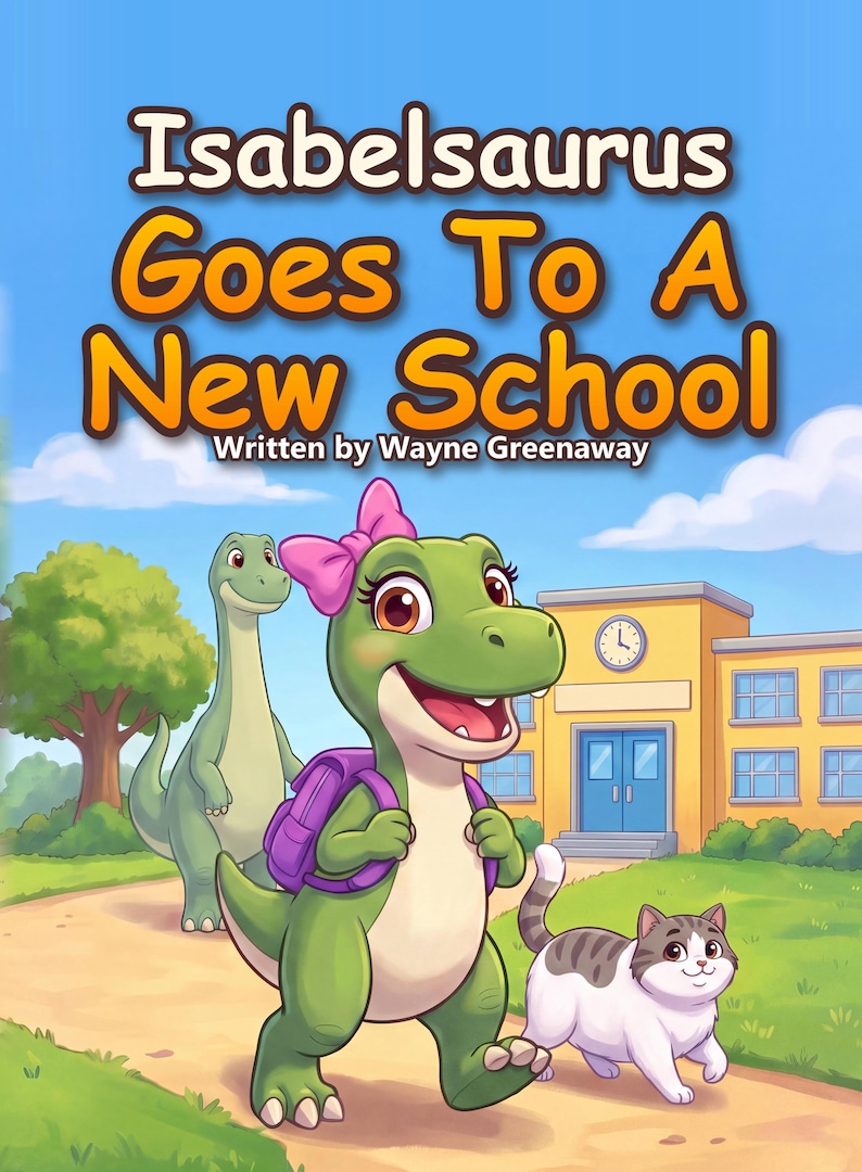 Isabelsaurus Goes to School | 8x11 Matte Hardcover Picture Book (170gsm Silk Paper) image 1