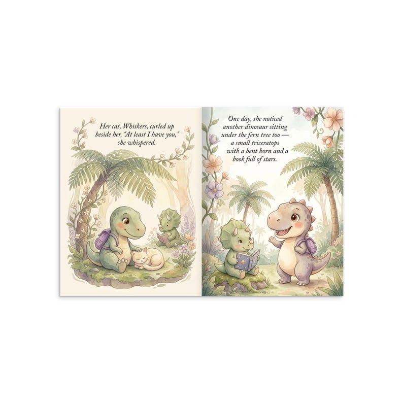 Custom Children's Photo Book - Dinosaur Tale - Isabelsaurus Makes a Friend, Book 2 in the Series image 2