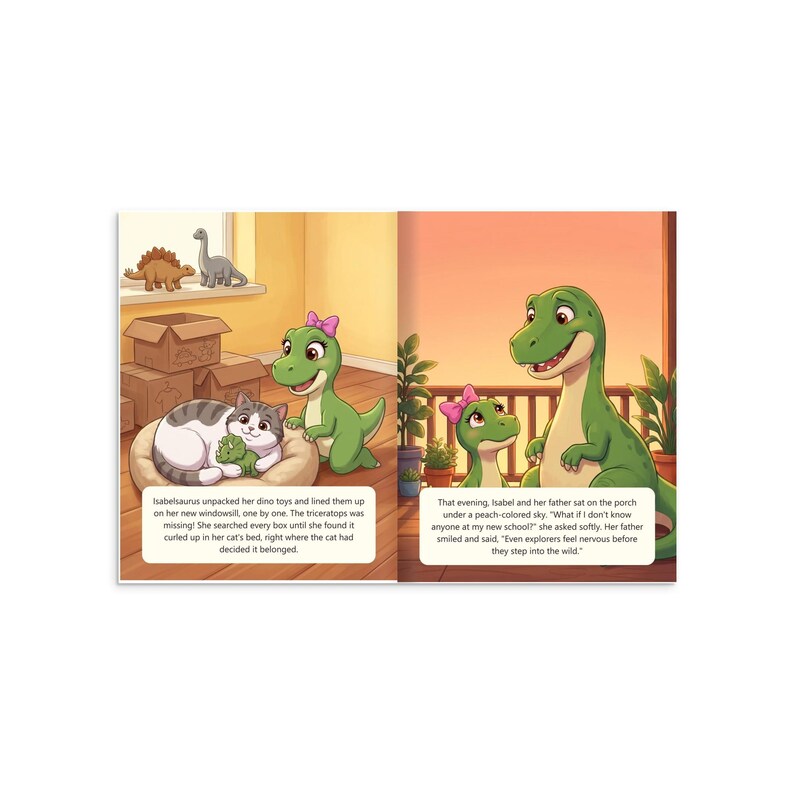 Isabelsaurus Goes to School | 8x11 Matte Hardcover Picture Book (170gsm Silk Paper) image 5
