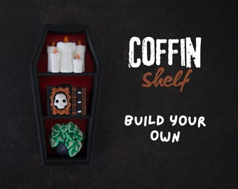 Coffin Shelf Clicker  – Build Your Own – Halloween 3D Printed Fidget