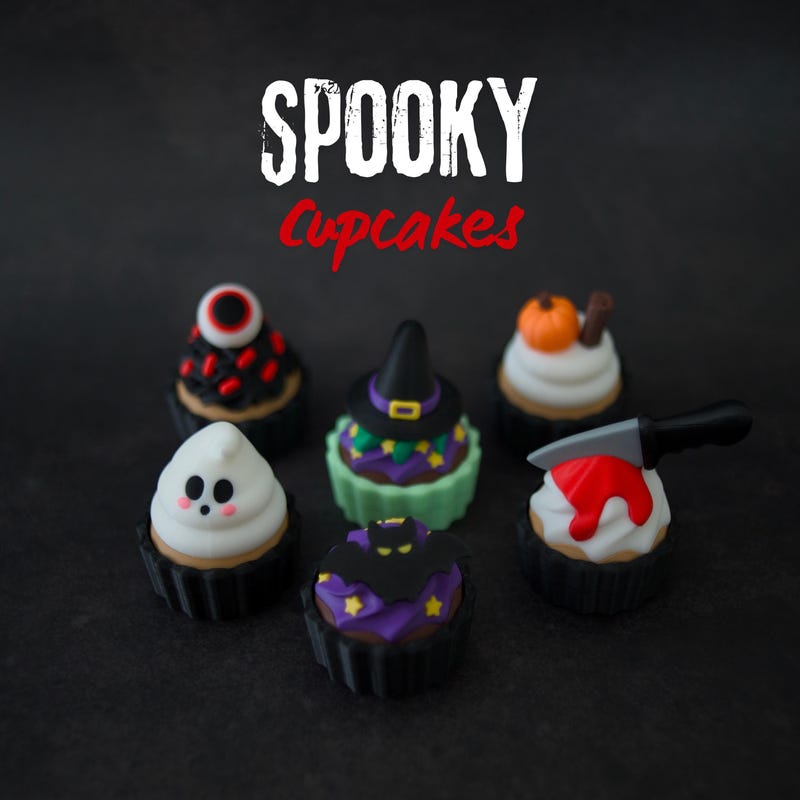 Spooky Cupcake Clicker – Halloween 3D Printed Fidget