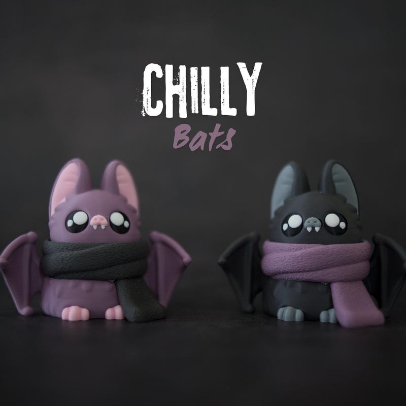 Chilly Bat Clicker – Halloween 3D Printed Fidget
