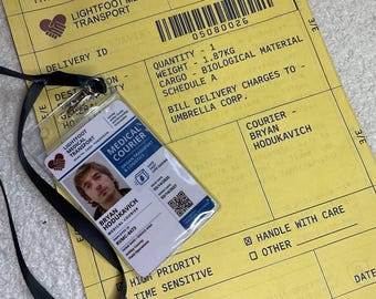 Insignia de mensajero médico de la película Resident Evil / Accesorio para cosplay