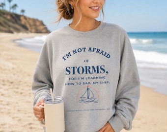 Little Women Sweatshirt, Louisa May Alcott Quote, Oversized Unisex Crewneck