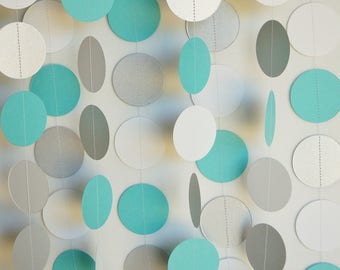 teal baby shower decorations