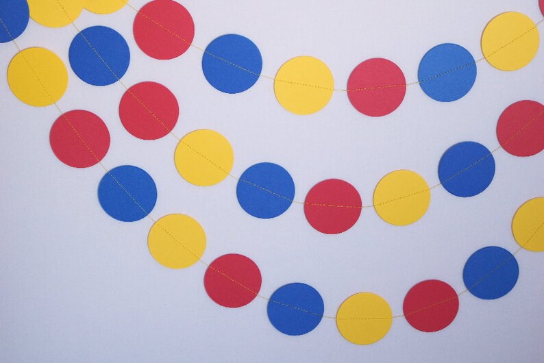 Children's Birthday Party Decoration Red / Blue / Yellow Etsy