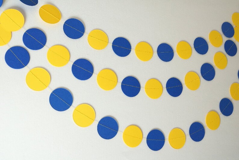 Blue & Yellow Graduation Garland Nautical Party Yellow Royal image 3
