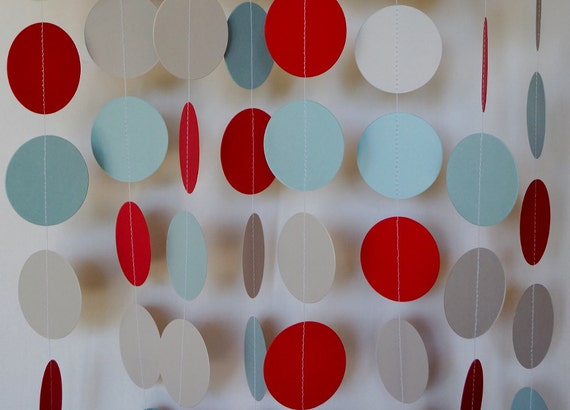 10ft Blue and Gray paper Garland Baby Shower Decorations Nursery Decor-Baby Boy Decor Baby boy shower decor