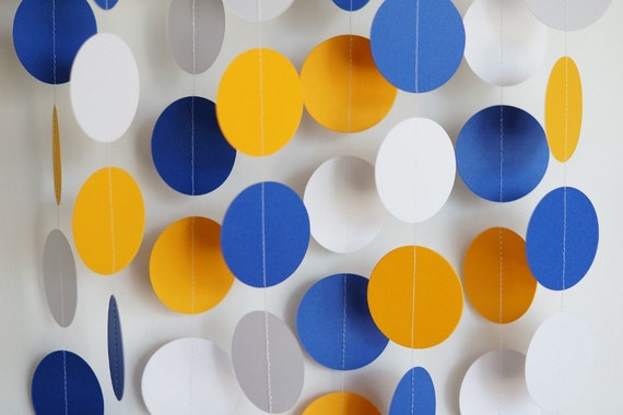Blue Gold White Graduation Decor Royal Blue Golden Etsy