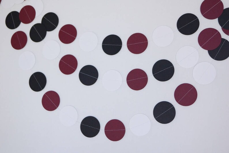 Burgundy Black White Graduation Decor Burgundy Grad Party Etsy
