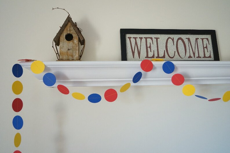 Children's Birthday Party Decoration Red / Blue / Yellow Etsy