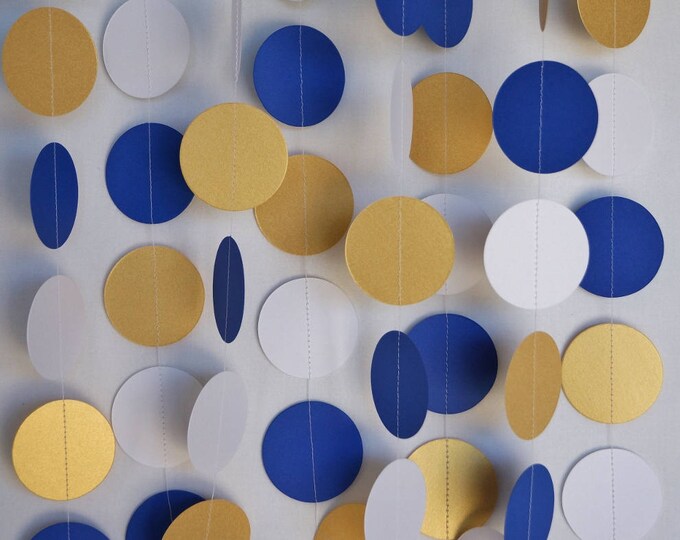 Royal Blue, White and Gold Graduation Decoration, Blue Gold Graduation