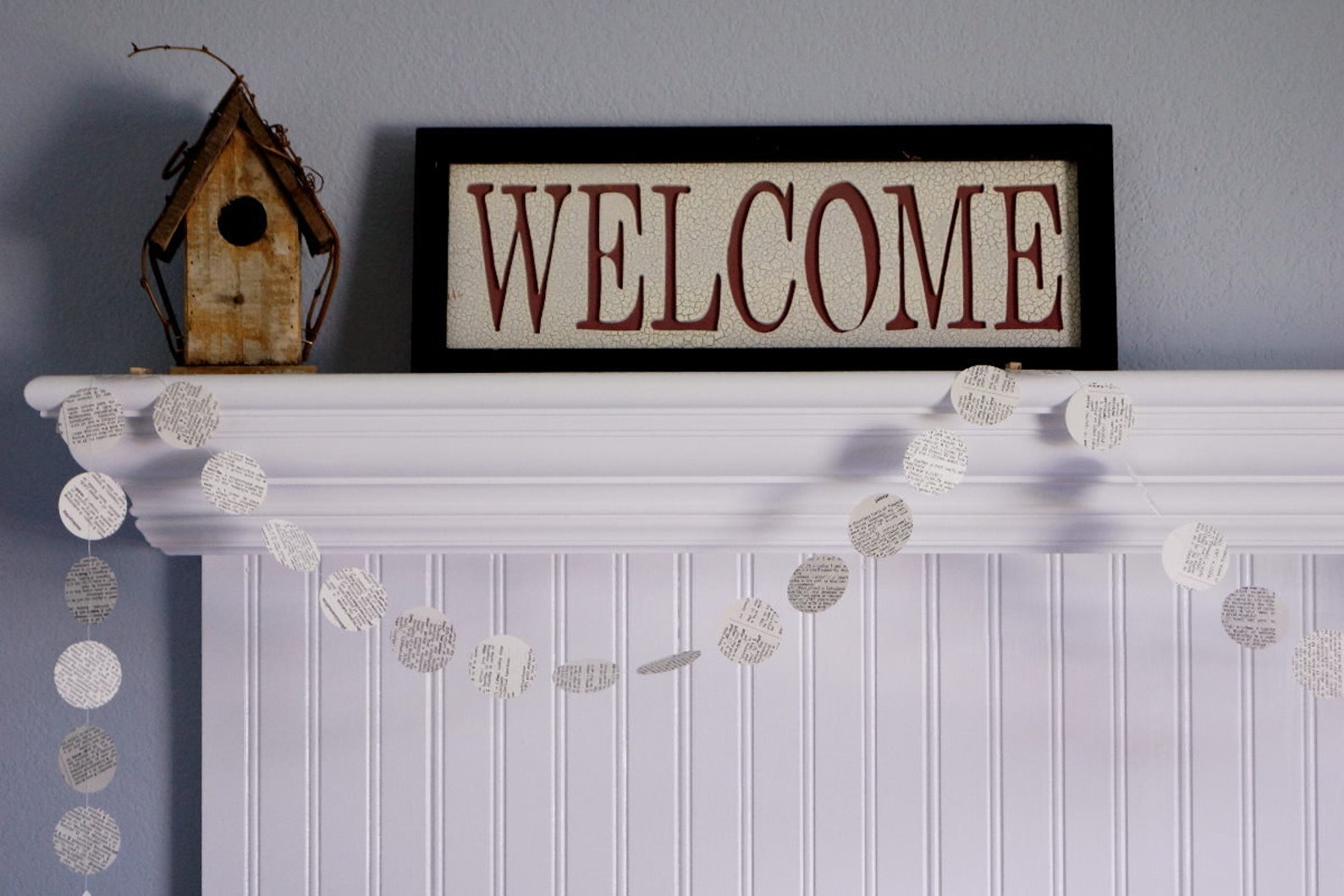 Book Pages Paper Garland dictionary or Book of Virtues Etsy