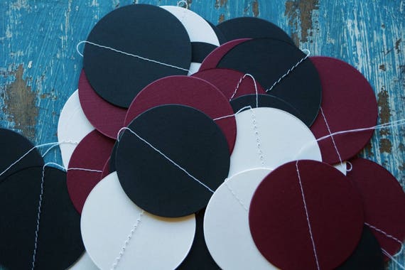Burgundy Black White Graduation Decor Burgundy Grad Party Etsy