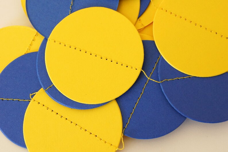 Blue & Yellow Graduation Garland Nautical Party Yellow Royal image 4