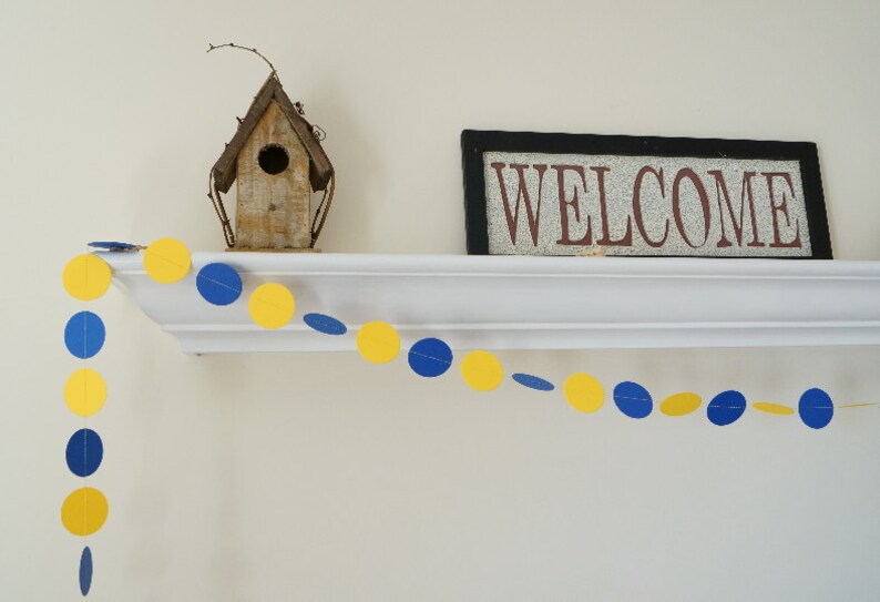 Blue & Yellow Graduation Garland Nautical Party Yellow Royal image 2