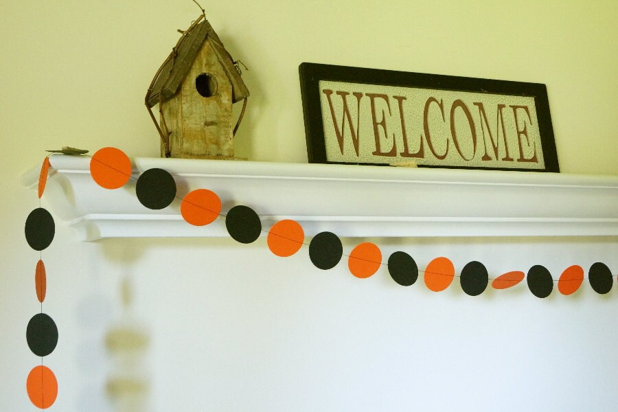Halloween Garland Orange and Black Paper Garland Halloween Etsy