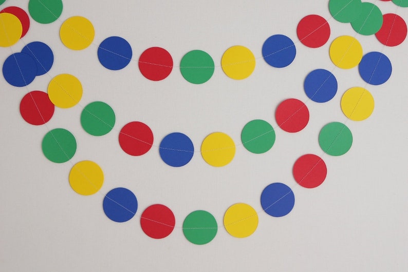 Children's Birthday Party Decoration Red Blue Green and Etsy