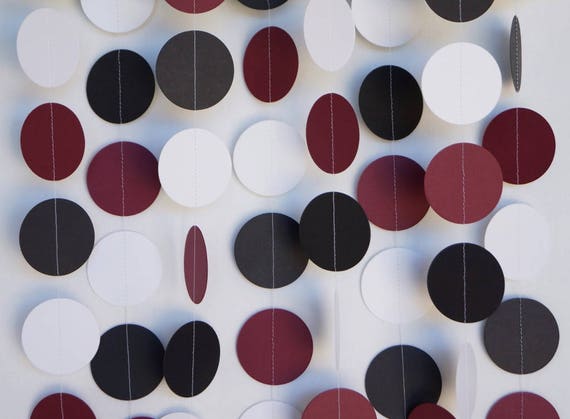 Burgundy Black White Graduation Decor Burgundy Grad Party Etsy