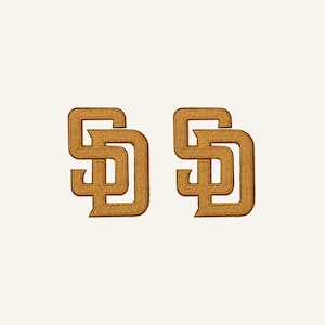 Gold SD Letter Patch, 2-Pack, Embroidered Iron-On Applique, 2 x 3 in