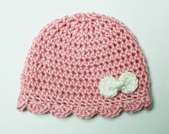 Baby Girl Beanie / Hat with Bow