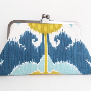 Royal Blue Radiant Kiwi Cream Big Kiss Clutch
