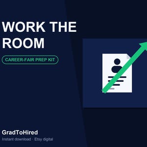 Career Fair Prep Kit for New Grads, Elevator Pitch Recruiter Scripts Follow Up Email Templates PDF