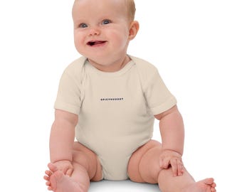Body de bebé minimalista con estampado de nuggets picantes / Body de algodón orgánico (Regalo para amantes de la gastronomía)